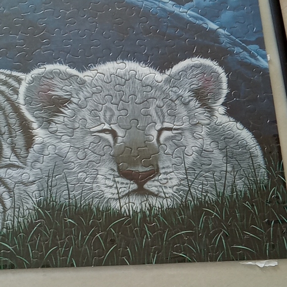 Framed tiger cubs puzzle - Picture 2 of 3